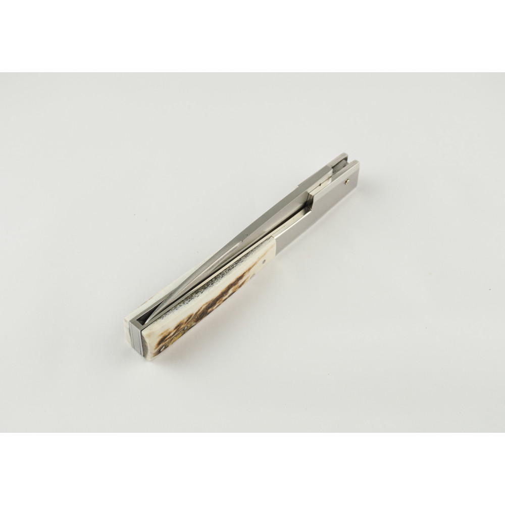 Coltello Storico Genovese - Coltelli dell'Artigiano - Scarperia - Manico in Corno di Cervo - Made in Italy