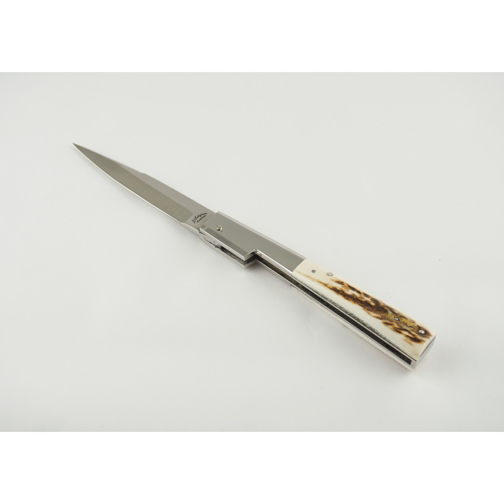 Coltello Storico Genovese - Coltelli dell'Artigiano - Scarperia - Manico in Corno di Cervo - Made in Italy