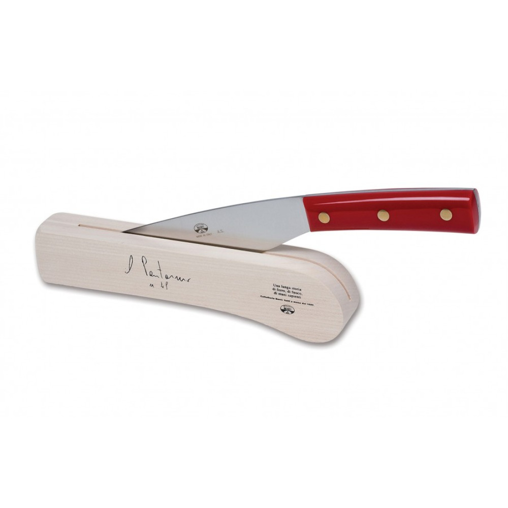 Berti - Coltello Universale manico resina rossa con ceppo "Pontormo"