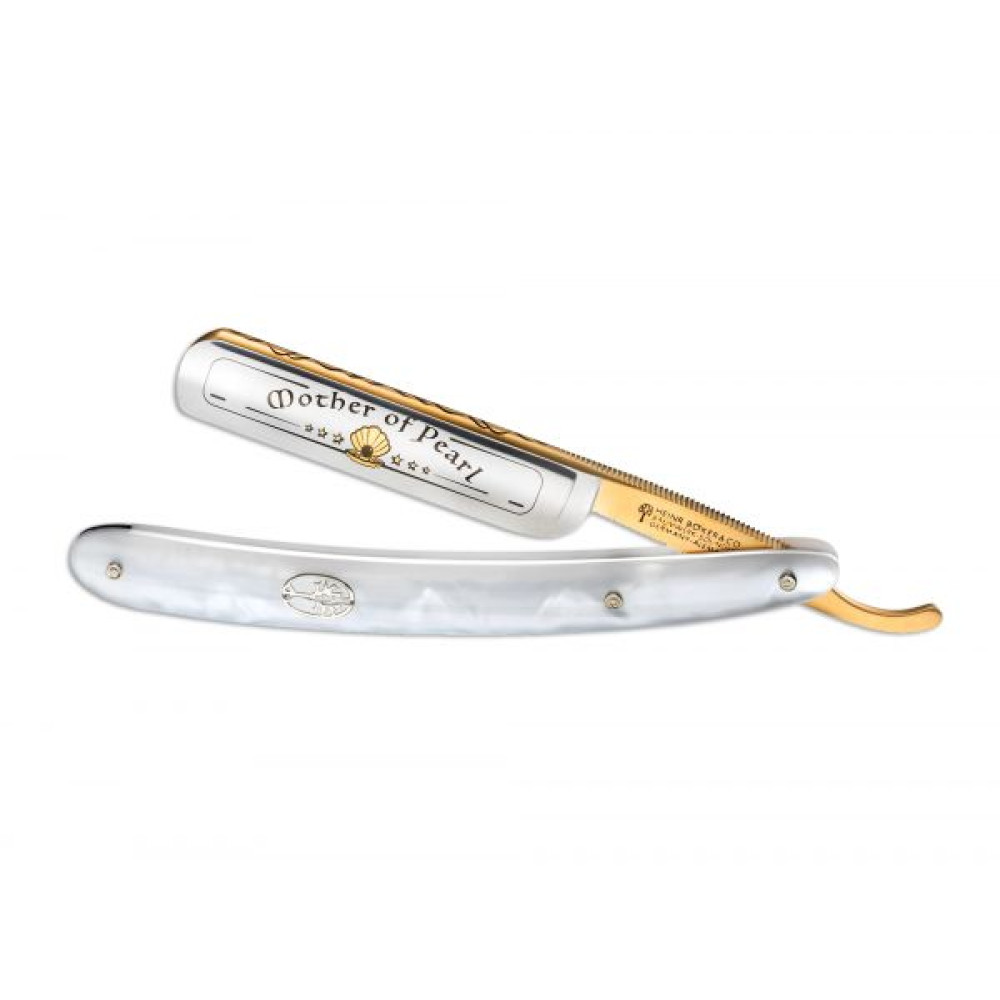 Rasoio a mano libera 5/8 manico in finta madreperla mod. "Mother of Pearl" - Boker Rasoio a mano libera 5/8 manico in finta madreperla mod. "Mother of Pearl" - Boker