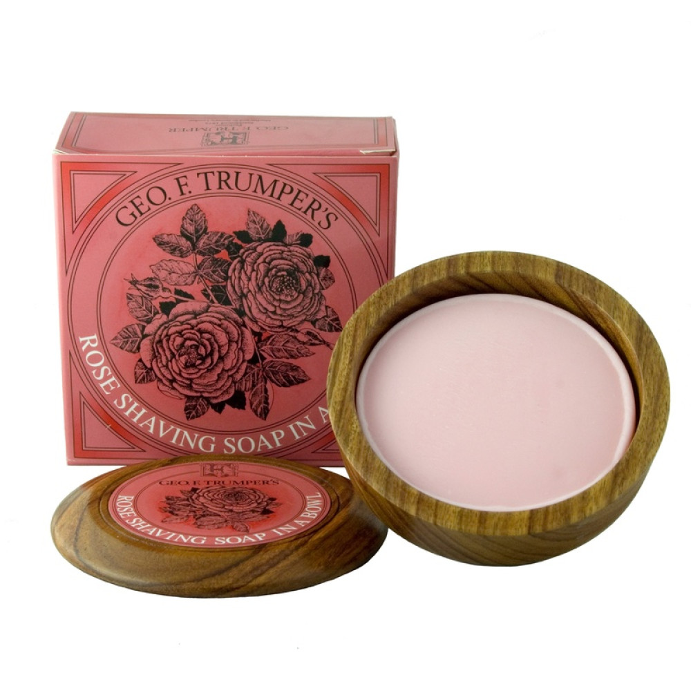 Rose Shaving Soap Wooden Bowl 80 g - Geo F. Trumper Rose Shaving Soap Wooden Bowl 80 g - Geo F. Trumper