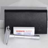 Set viaggio rasoio di sicurezza liscio smontabile + 10 lame - Merkur
