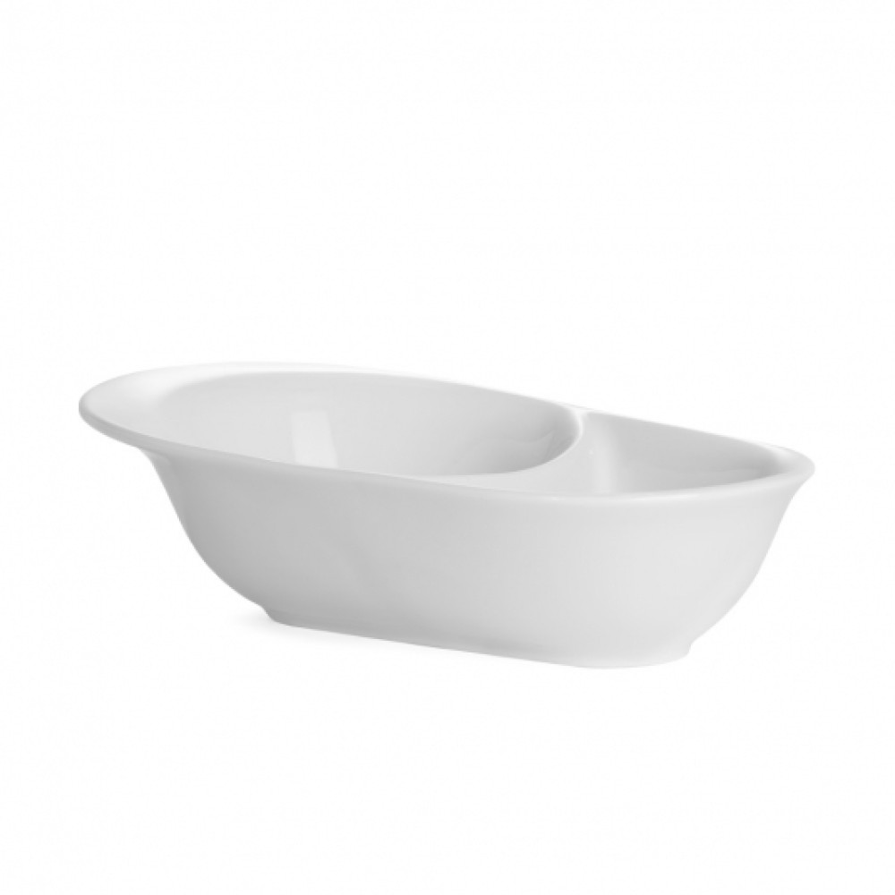 Muhle Ciotola in porcellana bianca ovale per sapone da barba ed acqua