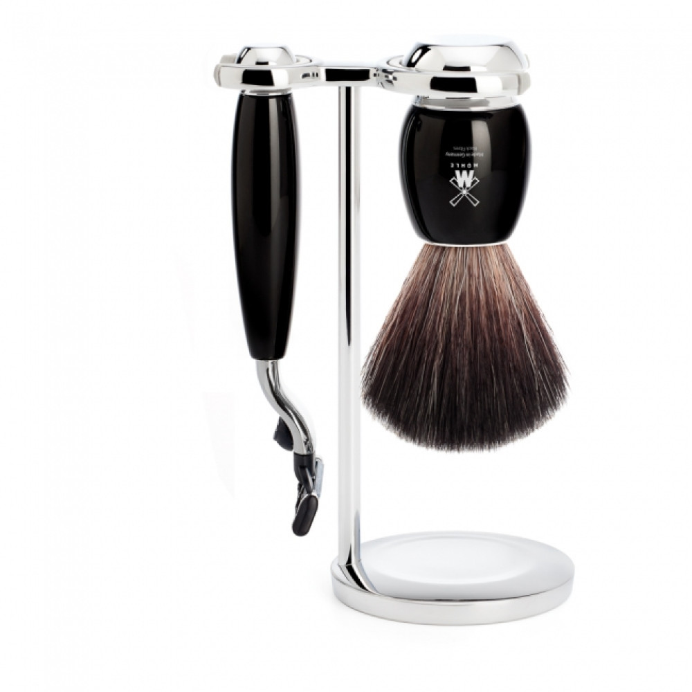 Set 3 pz. Mach3 in resina nera mod. "VIVO"