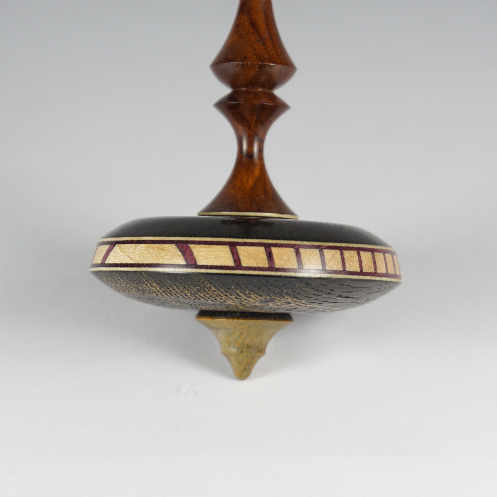 Spinning Top In  swamp oak And Maple Woods - Luciano Molinari - Molieba Artisan - Preattoni Exclusive Spinning Top In  swamp oak And Maple Woods - Luciano Molinari - Molieba Artisan - Preattoni Exclusive