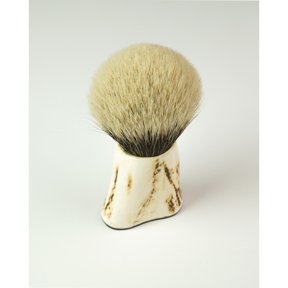 Stefano Raffa - Pennello da barba in tasso silvertip manico in cervo Stefano Raffa - Pennello da barba in tasso silvertip manico in cervo